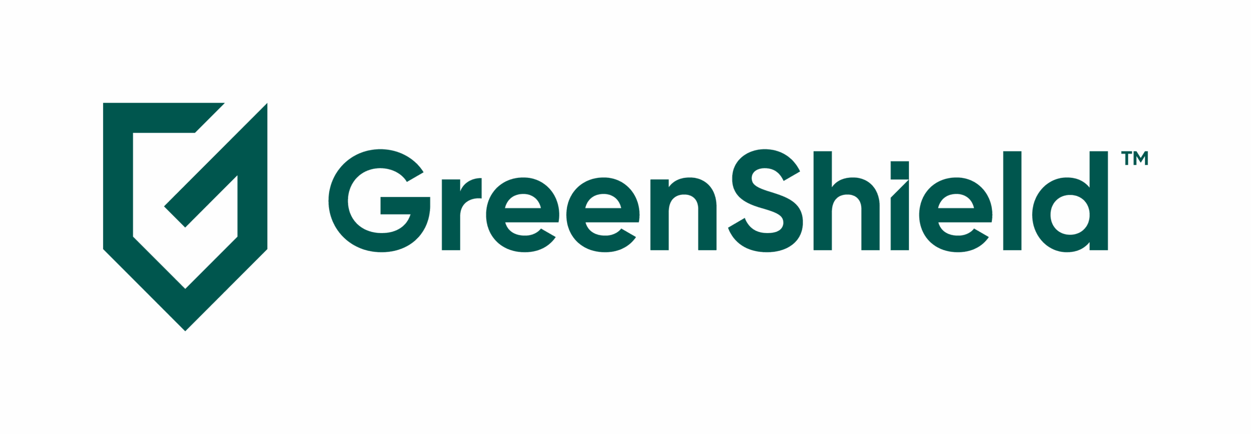GreenShield logo featuring a dark green shield with a checkmark inside, followed by the word “GreenShield” in bold, modern uppercase and lowercase letters. STG-Health