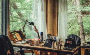 Calm home workspace representing structured psychotherapy as one part of broader bipolar disorder care.